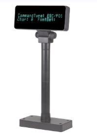 Vacuum Fluorescent Customer Display With Pole and Stand, Interface: PS2 or USB, 40 (2 lines x 20 Columns), 12 VDC , Approx. 6W, 226 (W) x 45 (D) x 85 (H) mm , Power Supply: USB And Serial port or USB only
