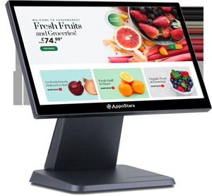 15.6" Capacitive True Flat Touch Screen, Resolution: 1366x768, Second Display: N,A, CPU: Intel Core i5 (4th Generation), Hard Disk Driver: 128GB SSD, Memory: 8GB DDR3 RAM, Operating System: Windows 10, Power Supply: DC 8A, : AP-VFD 40 Digits Customer Display VFD 2 Lines   40