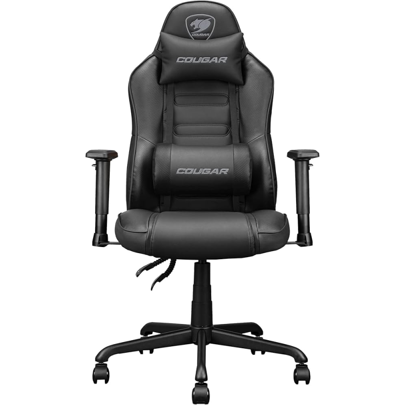 Fusion S Black, Gaming Chair, Black ergonomics and gaming-style Reclining 2 Direction Adjustable armrest