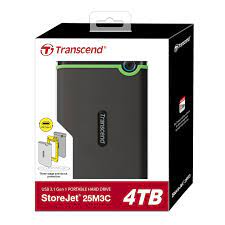 Portable USB-C and USB 3.1  Antishock Transcend TS4TSJ25M3C