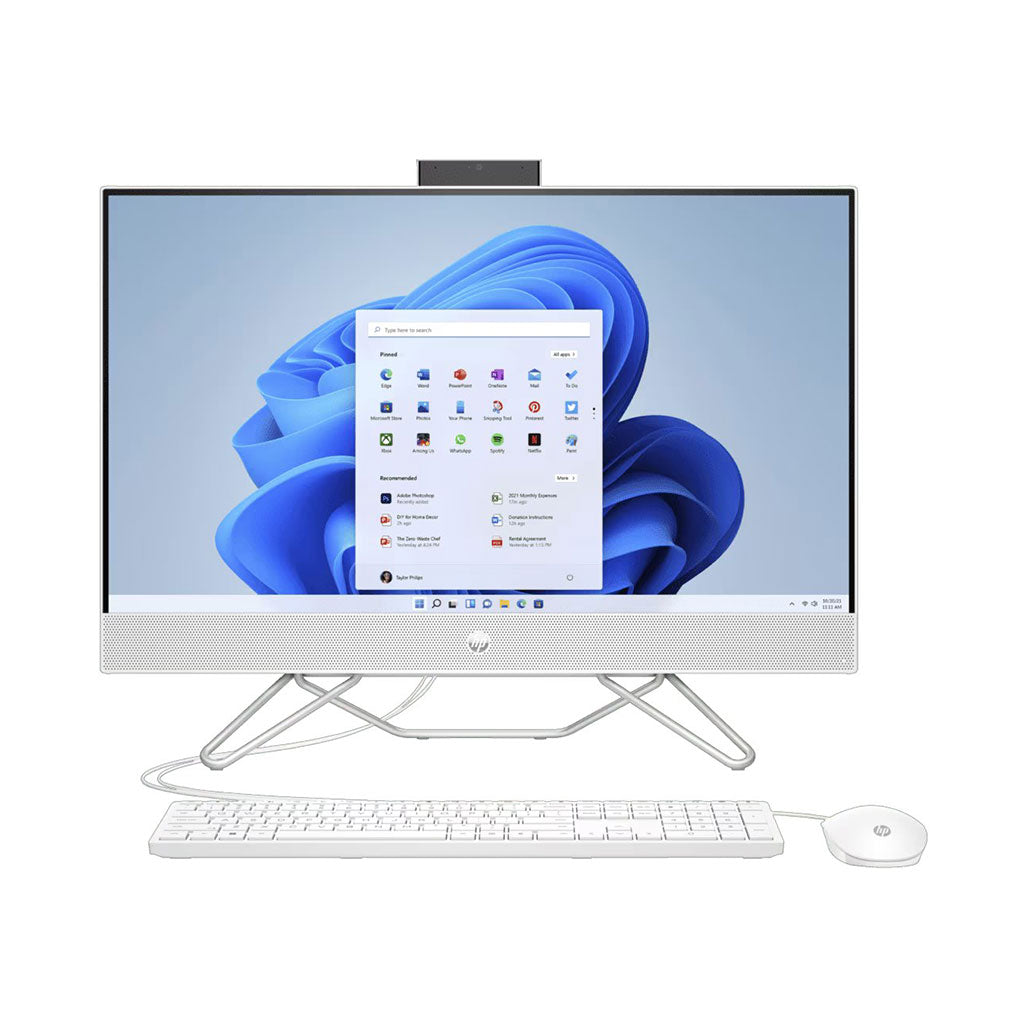 Processor Â Core ULTRA 7 155U ,Ram 8GB DDR5 ,Storage 512GB NVME ,Keyboard EN ,27" FHD TOUCHSCREEN ,VGA INTEL IRIS XE ,DOS - WHITE - HP WIRED KEYBOARD AND MOUSE
