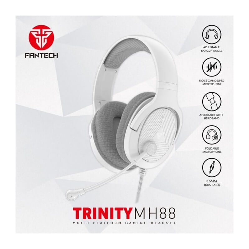 fantech headset gaming trinity  black one jack  d41 mh88