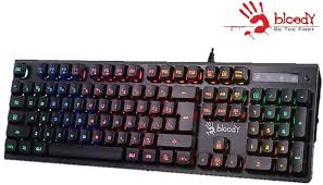 A4tech bloody keyboard gaming b160 water resistant neon effects metalic  -b160n
