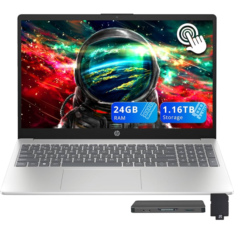 Processor CORE I3-1315U, Ram 8GB DDR4, HDD 256GB NVME, KB EN, Screen 15.6" (1366 x 768) TOUCHSCREEN, VGA INTEL, Software WIN 11 , NATURAL SILVER