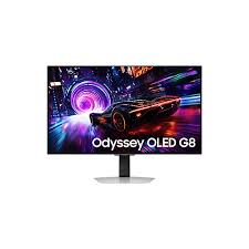 32" Odyssey OLED G8 G81SF 4K 240Hz Gaming Monitor RefreshRate 240 MHZ ,Resolution 3,840 x 2,160 ,ResponseTime 0.03 ms (GTG) ,DisplayPort x 1 ,HDMI x2 ,USB x 2 ,Headphone ,Color Silver ,StandType HAS PIVOT