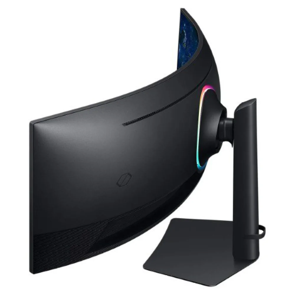 49 Odyssey Oled G9 Curved Smart Gaming Monitor, Dual QHD, with Speaker, Wifi, Bluetooth and Remote Controle (AMD FreeSync Premium Pro) Height Adjustable Stand RefreshRate 240HZ ,Resolution 5,120 x 1,440 ,ResponseTime 0.03ms (GTG) ,DisplayPort x 1 ,HDMI x1 ,USB x 3 ,Headphone ,USB Hub x 3 ,Speaker Speaker ,Color Silver ,StandType HAS