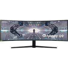 49 Odyssey OLED G9 Curved Gaming Monitor, Dual QHD, (AMD FreeSync Premium Pro, G-Sync Compatible) Height Adjustable Stand RefreshRate 144HZ ,Resolution 5,120 x 1,440 ,ResponseTime 0.03ms (GtG) ,DisplayPort x 1 ,HDMI x1 ,Headphone ,USB Hub x 3 ,Color Silver ,StandType HAS