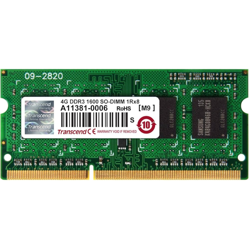 Laptop Memory TRANSCEND Laptop DDR3 4GB TS512MSK64V6H