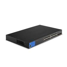 24-Port GE Managed PoE- Switch 410W - 4x10G SFP- port