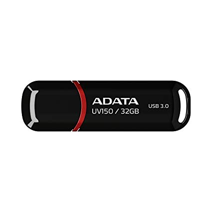 Adata usb flash drive 32gb black and red _auv150-32g-rbk